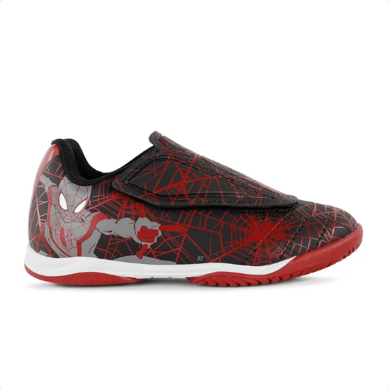Chuteira Futsal Dray Marvel Original Sem Cadarço Infantil 22 / Vermelho / Preto