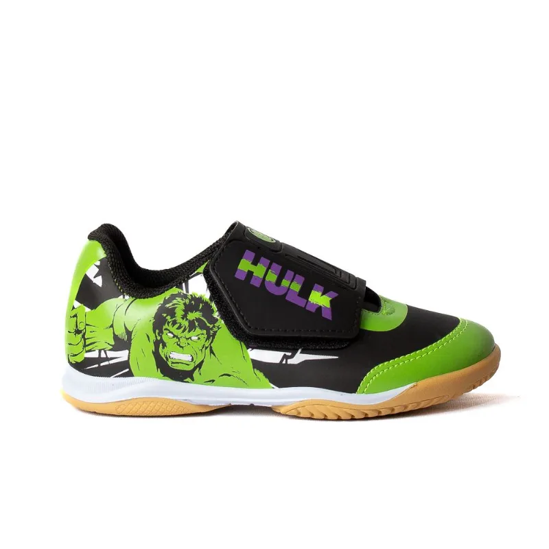 Chuteira Futsal Infantil Dray Marvel Hulk Verde 31 / Verde