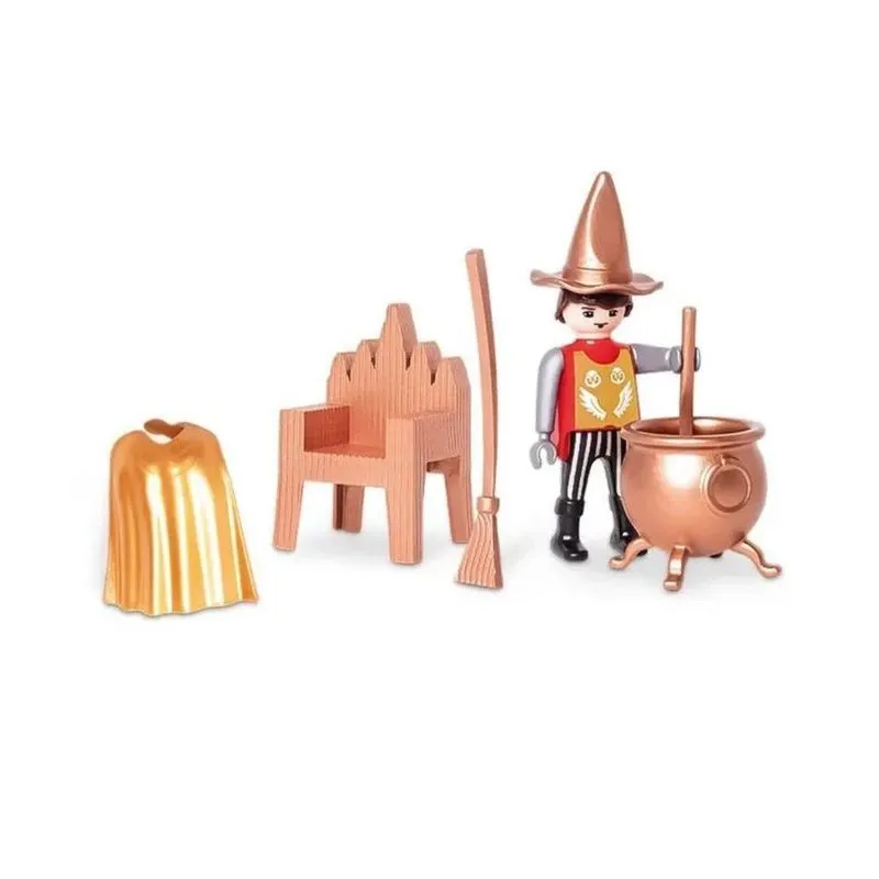 Kit Bruxo Mágico Fantástic Castle Plástico Dourado Samba Toys