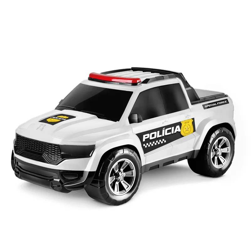 Carrinho Pick-up Infantil Samba Toys Pick-Up RX Polícia Branco
