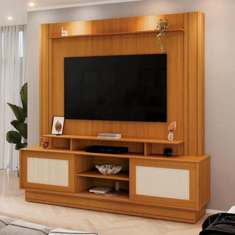 Estante Home para TV até 55 Polegadas 2 Portas 180cm Antares edn Móveis