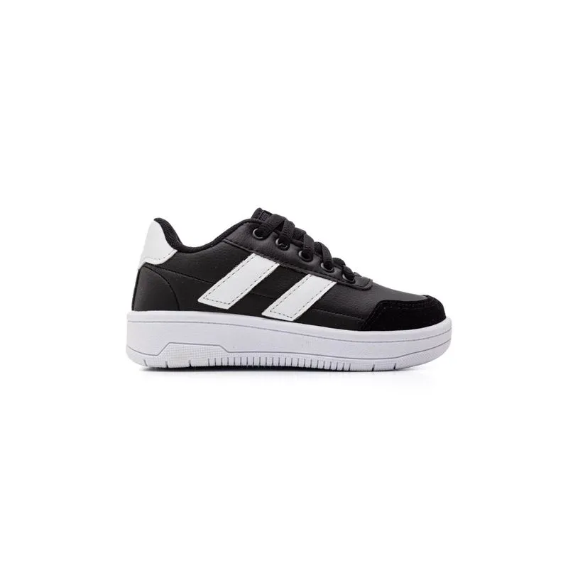 Tênis Via Vip Casual Juvenil Unissex Cadarço Vv4510 Preto 31