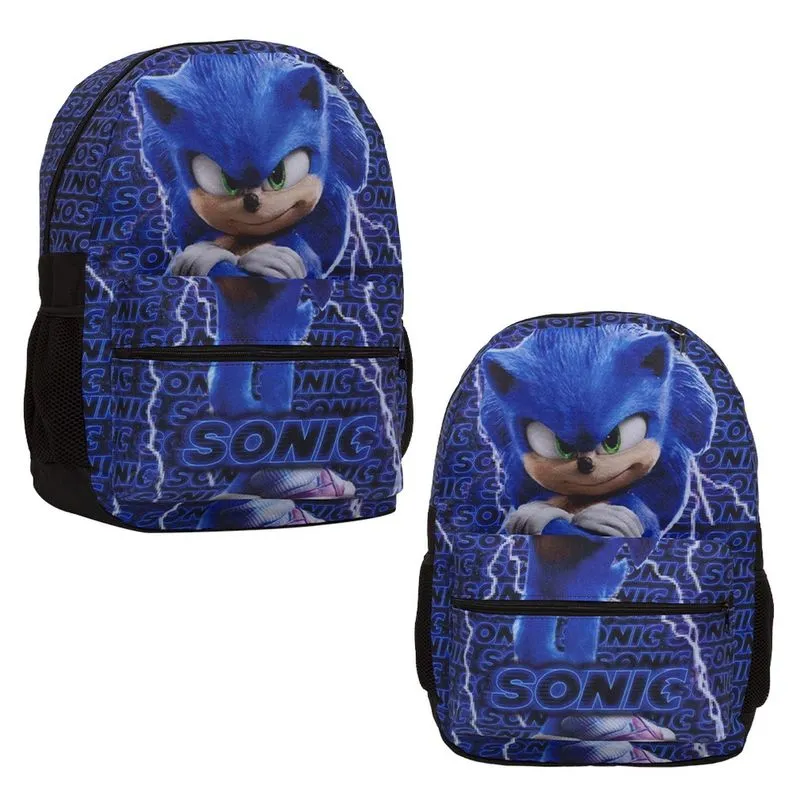 Bolsa Escolar Menino Juvenil Personagem Sonic Reforçada