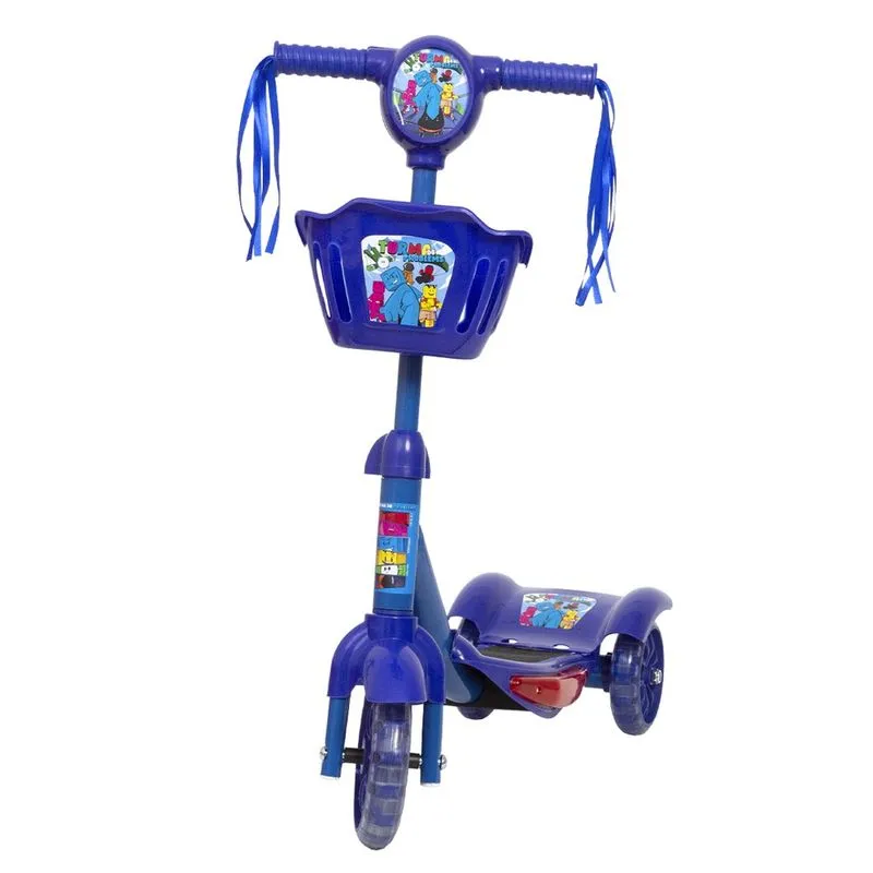 Brinquedo Infantil Patinete Cesta Turma do Problems 3 Rodas