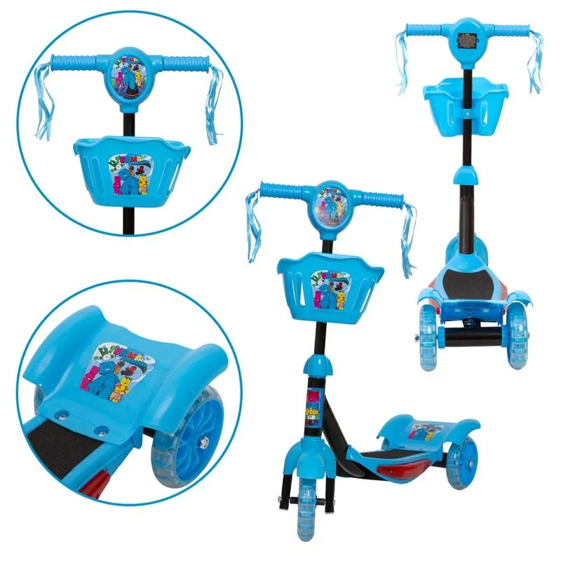 Brinquedo Patinete Azul Radical Turma do Problems Ajustável