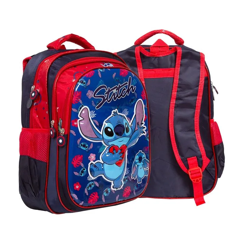 Bolsa Mochila Escolar Infantil Stitch Costa Toys 2U Passeio
