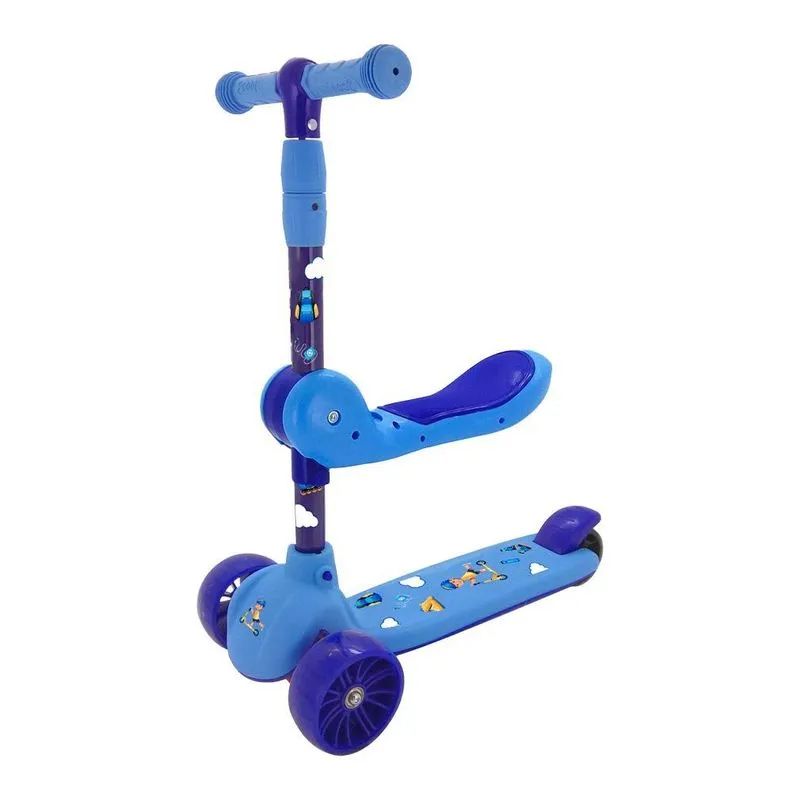 Patinete Infantil 2x1 Regulável Música Luz Led Zippy Toys