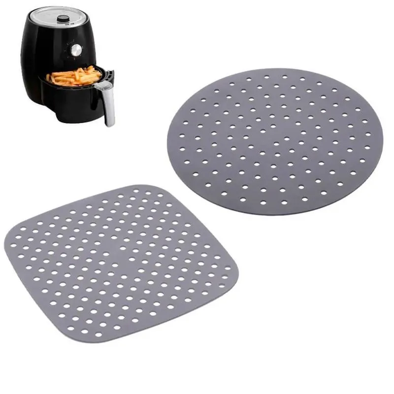 Tapetes De Silicone Para Airfryer 2 Peças - Lyor 4899 E 4896