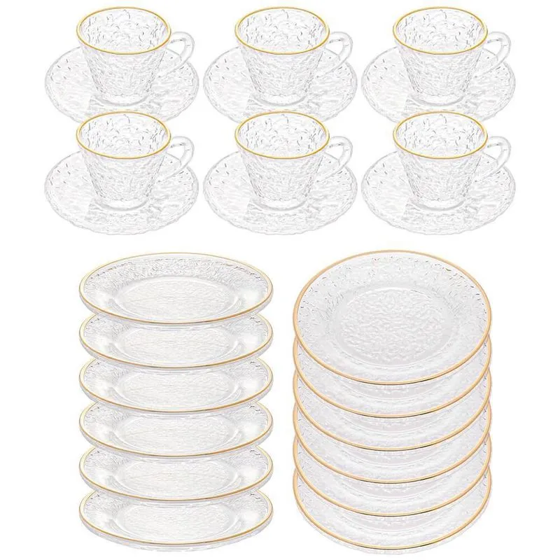Aparelho de Jantar de Cristal Fio de Ouro Petra 24 peças - Lyor