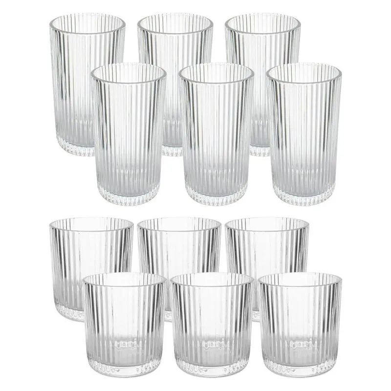 Conjunto de Copos de Vidro Graffiato 12 Peças - Hauskraft