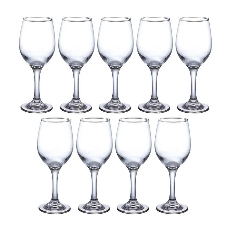 Taças de Vinho e Água de Vidro Cecina 9 Peças 320mL - Hauskraft TCVN018/3