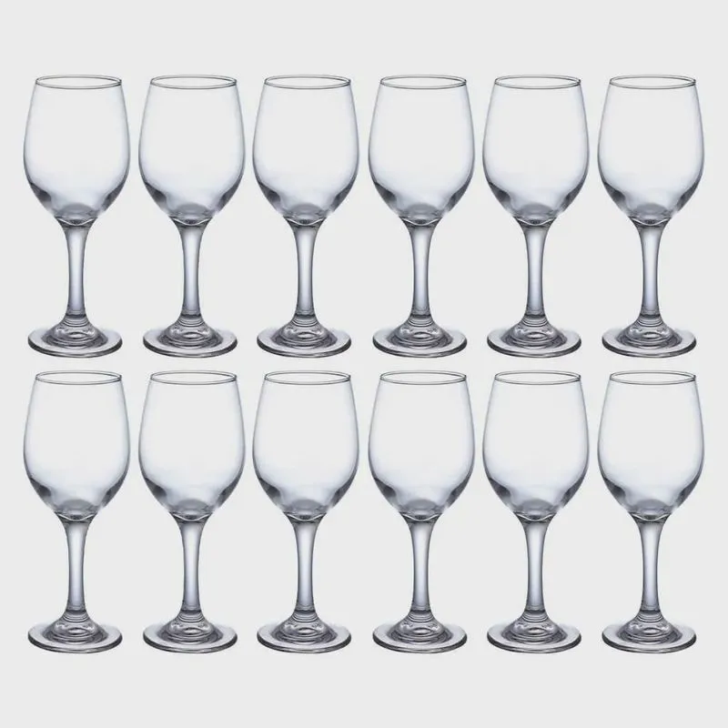 Taças de Vinho e Água de Vidro Cecina 12 Peças 320mL - Hauskraft