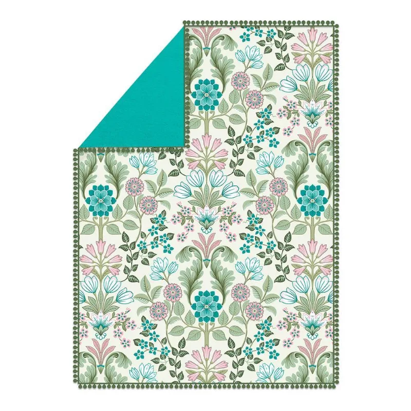 Canga Toalha Para Praia Piscina 140x100cm Arabesque Verde - Camesa