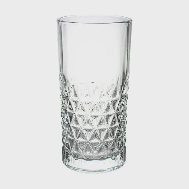 Copo de Vidro Geometric Transparente 350ml 1 peça - Casambiente