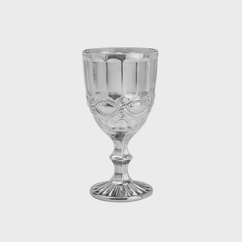 Taça de Vidro Libélula Fumê Metalizado 325ml 1 peça - Lyor