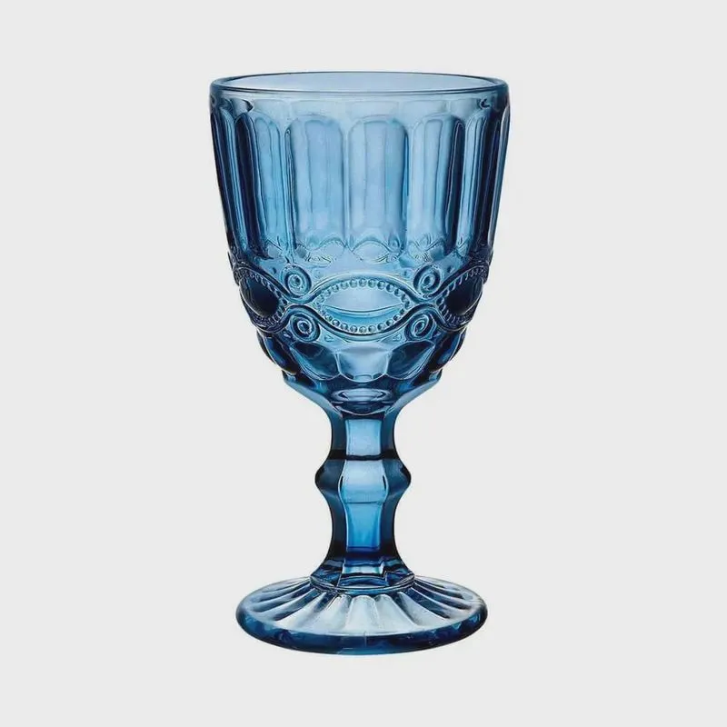 Taça de Vidro Madrid Azul 360ml 1 peça - Casambiente