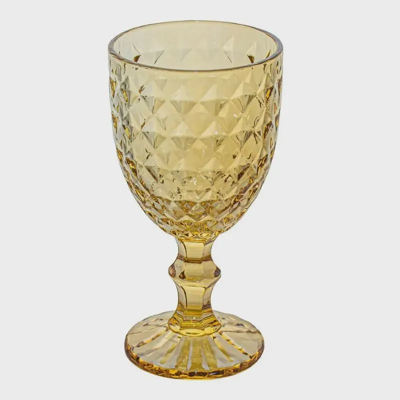 Taça de Vidro Galaxy Âmbar Espelhada 360ml 1 peça - Casambiente
