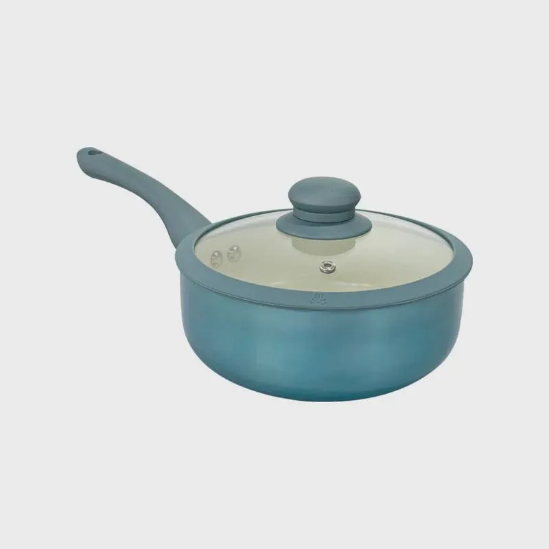 Panela Antiaderente Cerâmica de Indução Azul Genebra Plus 16cm - Casambiente