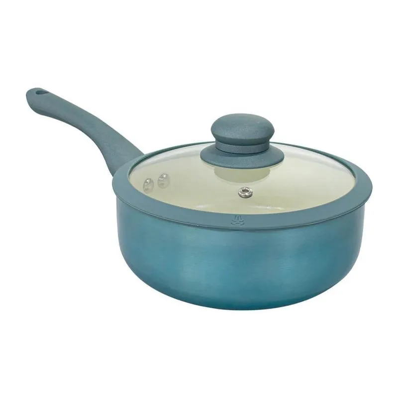 Panela Antiaderente Cerâmica de Indução Azul Genebra Plus 18cm - Casambiente