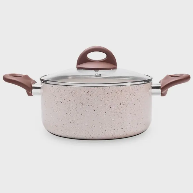 Caçarola Antiaderente Cerâmica de Indução Vanilla 22cm Brinox