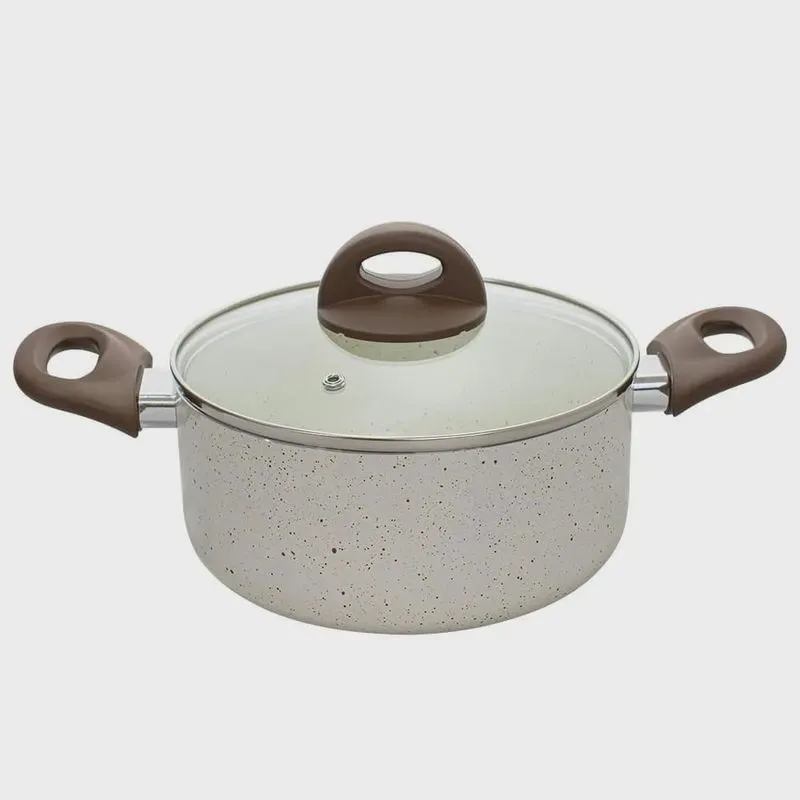 Caçarola Antiaderente Cerâmica Vanilla 24cm Brinox