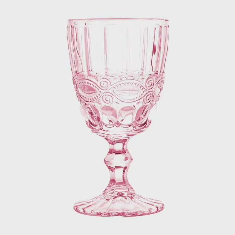 Taça de Vidro Madrid Rosa 360ml 1 peça - Casambiente TCVI105-Avulso