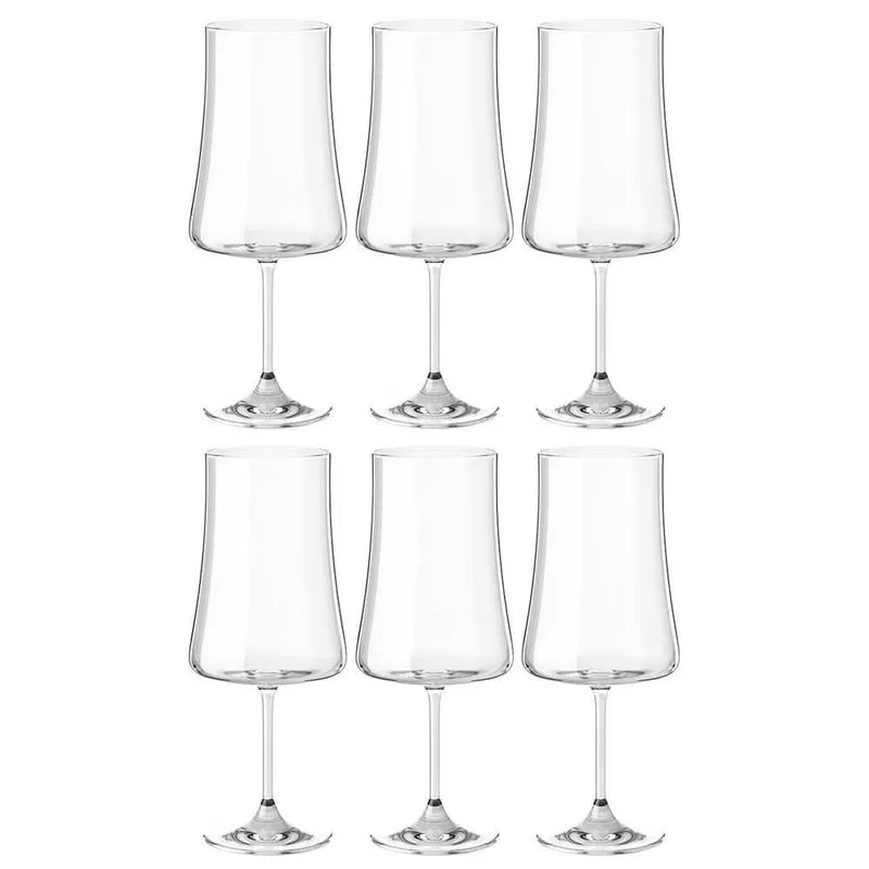 Taças de Vinho e Água Cristal 560ml Com Titânio Pleasure 6 peças - Haus Concept