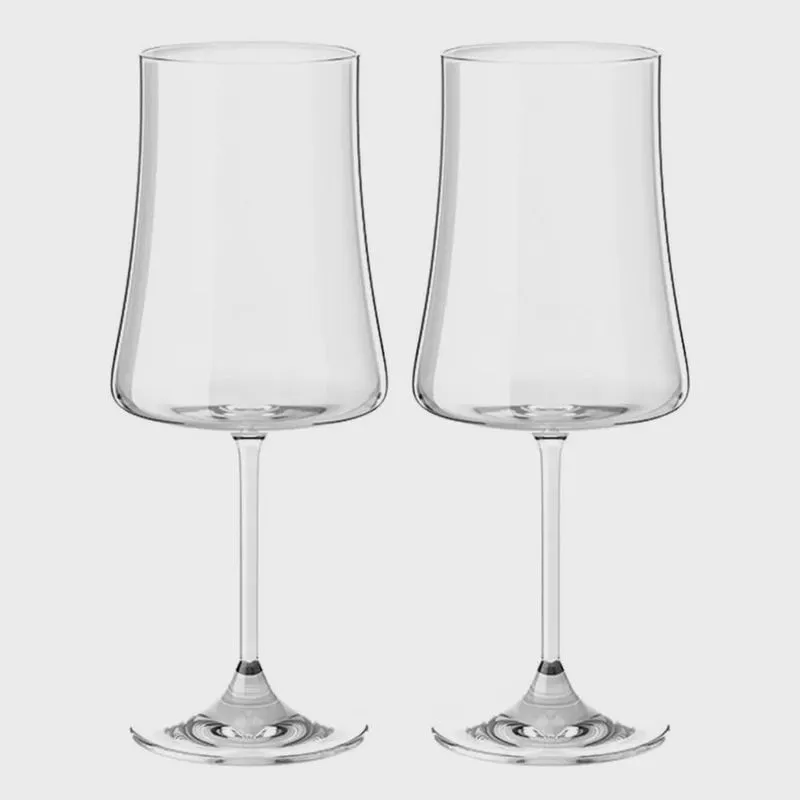 Taças de Vinho e Água Cristal 460ml Com Titânio Pleasure 2 peças - Haus Concept 56413/101-2