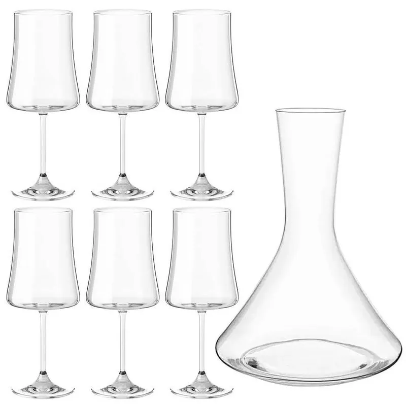 Taças Vinho E Decanter Em Cristal Titânio Pleasure 460ml 7