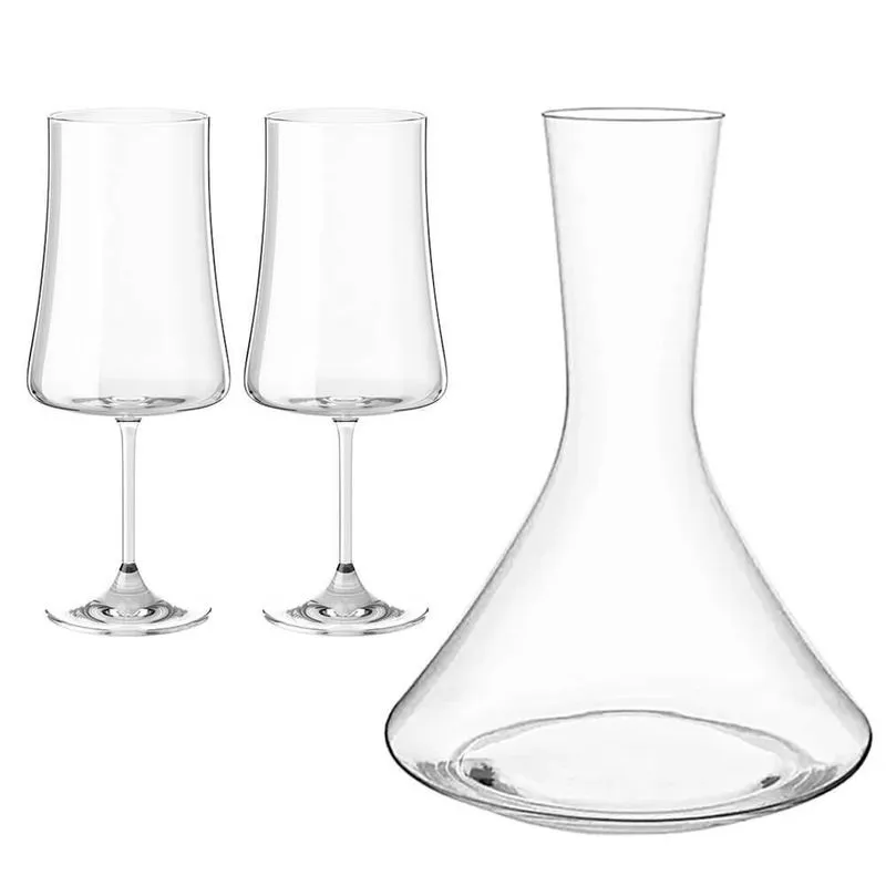 Taças Vinho E Decanter Em Cristal Titânio Pleasure 560ml 3