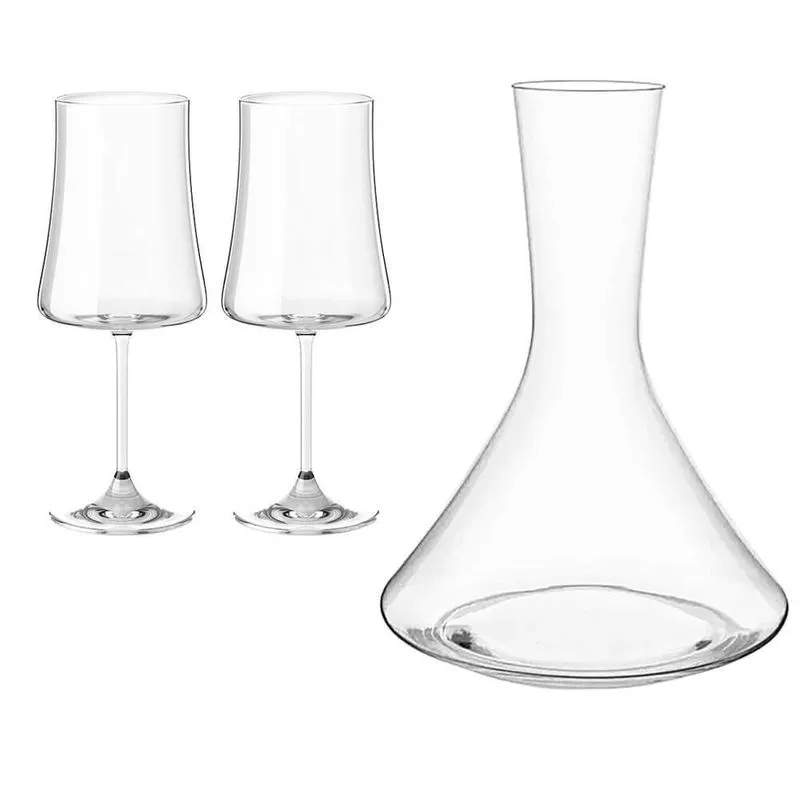 Taças Vinho E Decanter Em Cristal Titânio Pleasure 460ml 3
