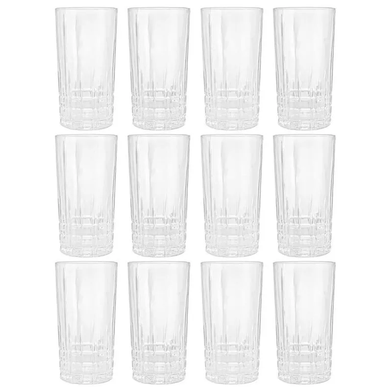 Jogo de Copos de Cristal Transparente Calcutá 370ml 12 peças - Lyor