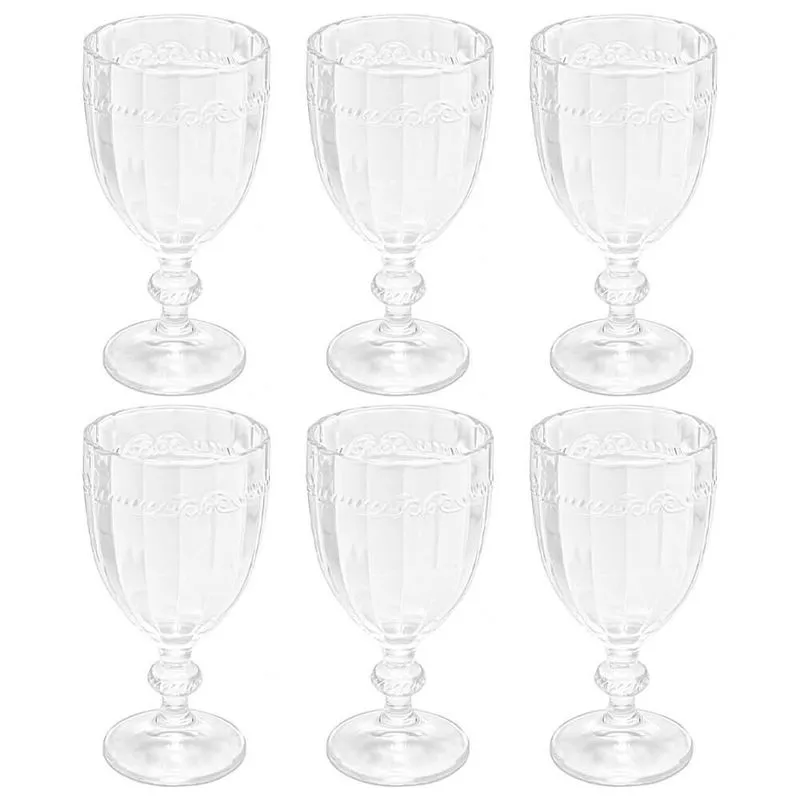 Jogo Taças Cristal Transparente Imperial 330Ml 6 Peças Lyor