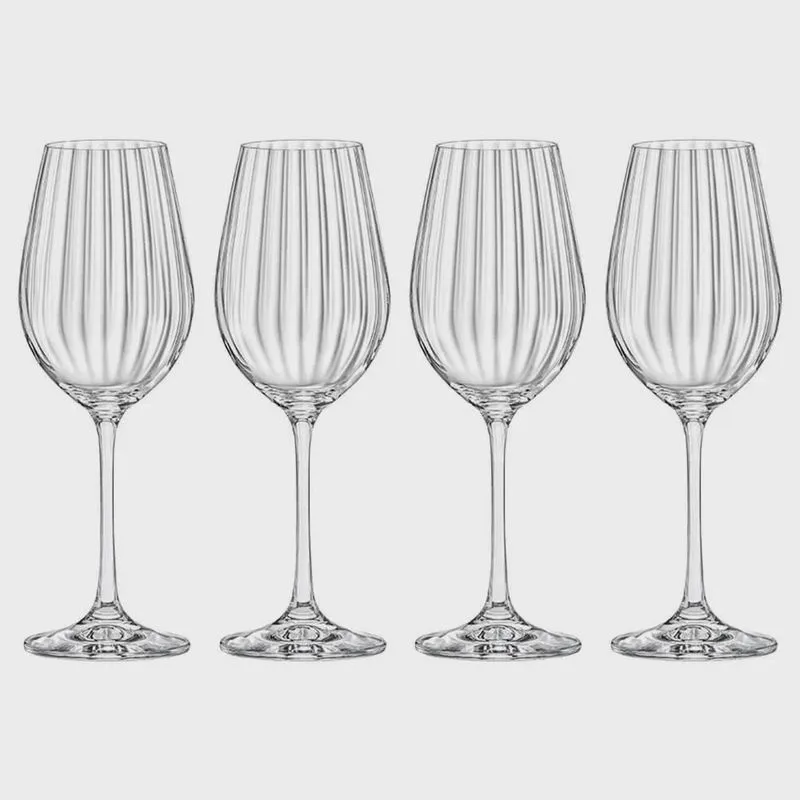 Taças de Vinho e Água Cristal 450ml Com Titânio Dream 4 peças - Haus Concept 56415/100-4