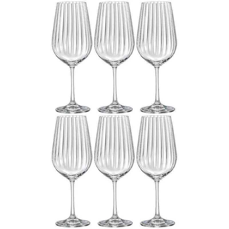 Taças Vinho E Água Cristal 550ml Titânio Dream 6 Peças Haus