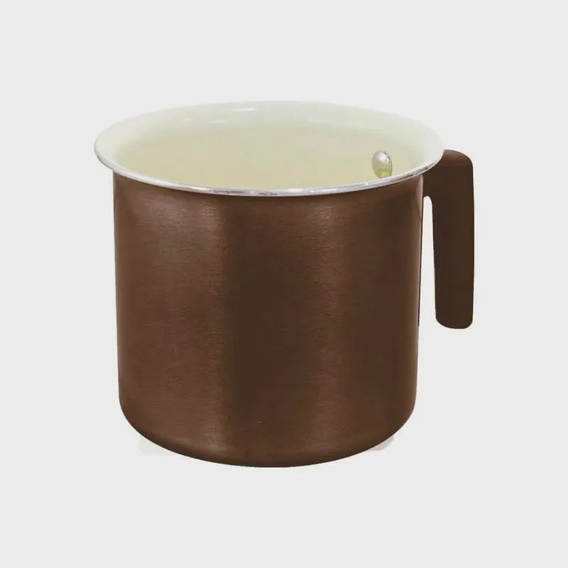 Leiteira Fervedor Antiaderente de Indução Cerâmica Marrom Roma Plus 14cm - Casambiente
