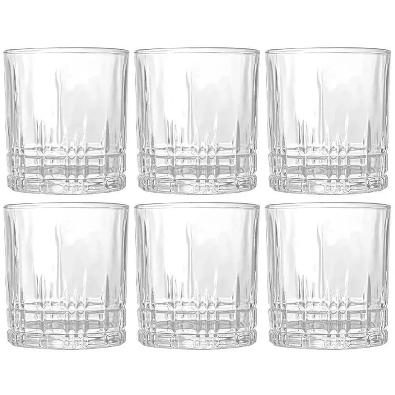 Jogo Copos Cristal Whisky Transparente Calcutá 330ml 6 Peças