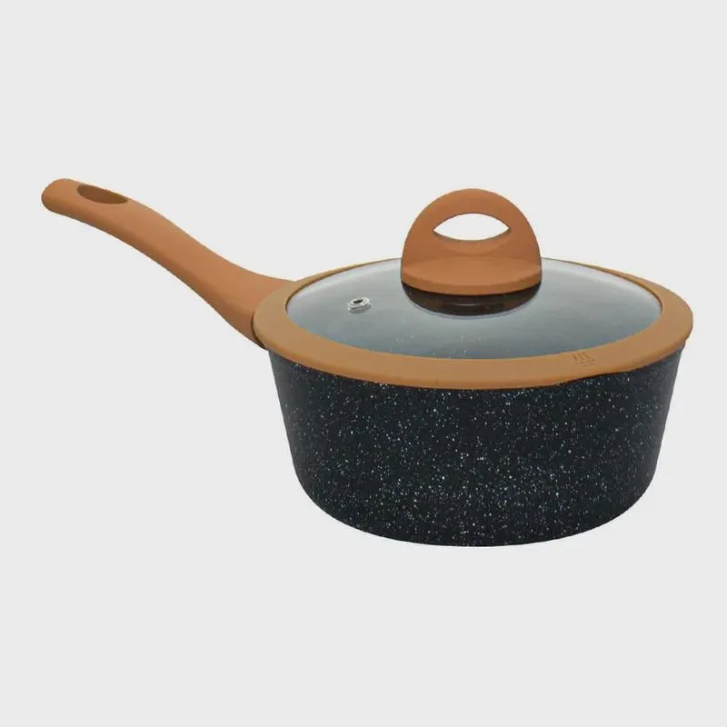 Panela Antiaderente Cerâmica de Indução Viena Plus Preto 16cm - Casambiente