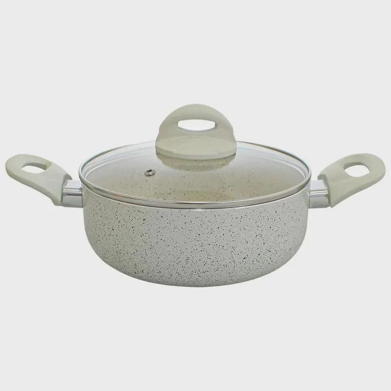 Caçarola Antiaderente Cerâmica Ibiza Vanilla 24cm - Casambiente