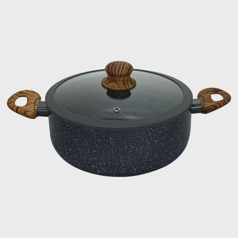 Caçarola Antiaderente Cerâmica de Indução Granito Cinza Yafo 24cm - Lehaví