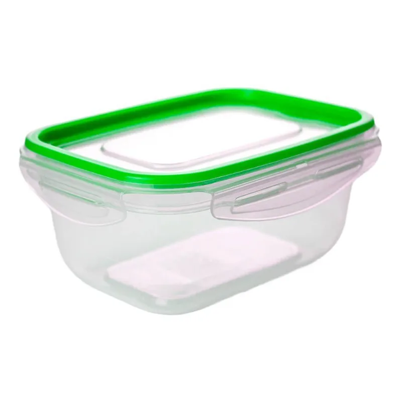 Pote Hermético De Plástico Com Travas Retangular 1l - Tritec 5287-61360 Verde