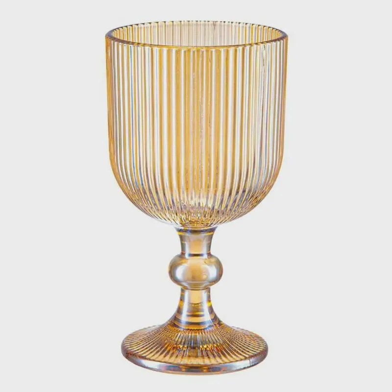 Taça de Vidro Âmbar Graffiato 370ml 1 peça - Hauskraft