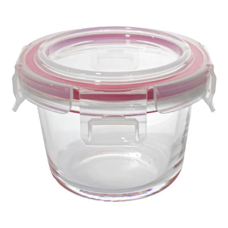 Pote Vidro Hermético Redondo 200ml 1 Peça Casambiente