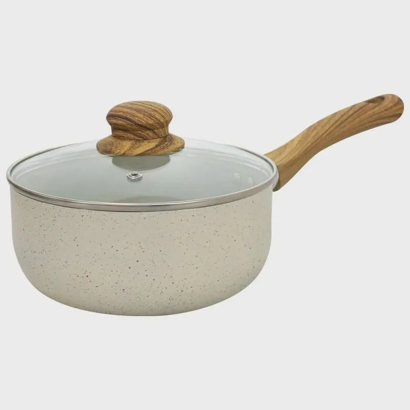 Panela Antiaderente Revestimento Cerâmica 18cm Vanilla Sahara - Casambiente