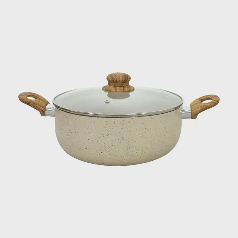 Caçarola Antiaderente Revestimento Cerâmica 20cm Vanilla Sahara - Casambiente