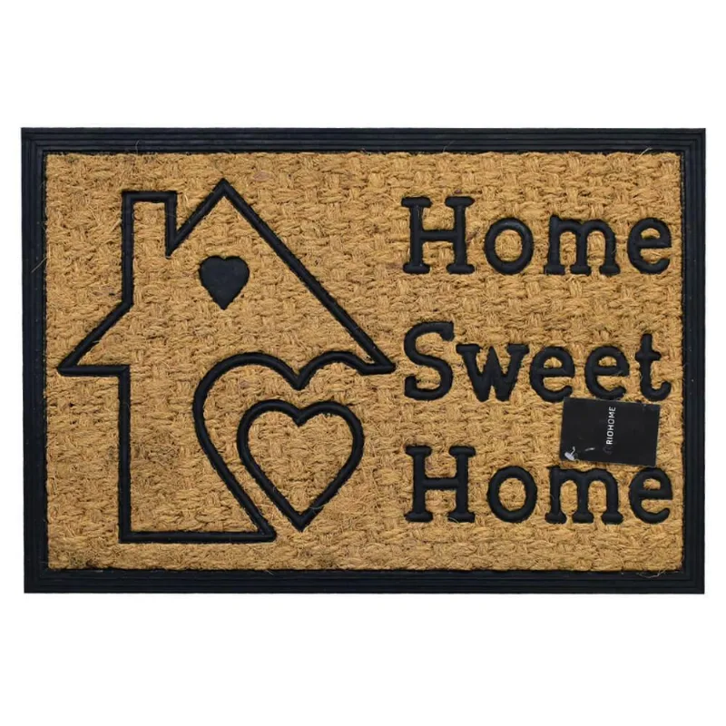 Capacho De Porta Fibra De Coco E Borracha 40x60cm Home Sweet Home - Rio Home