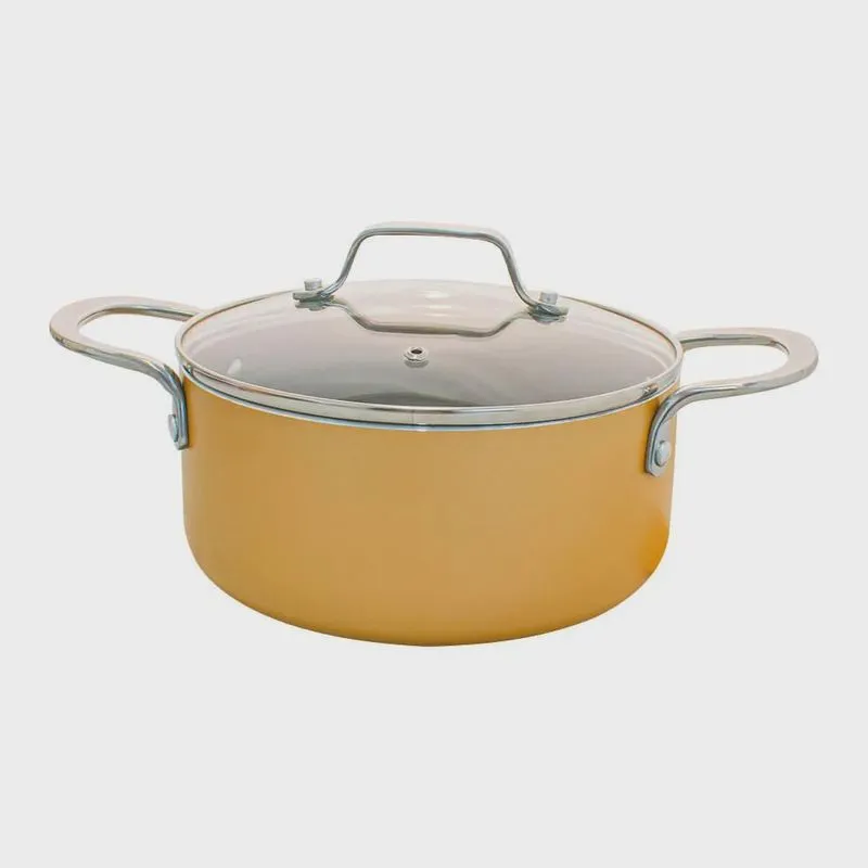 Caçarola Antiaderente Indução Ceramic Life Coast Champanhe 20cm - Brinox