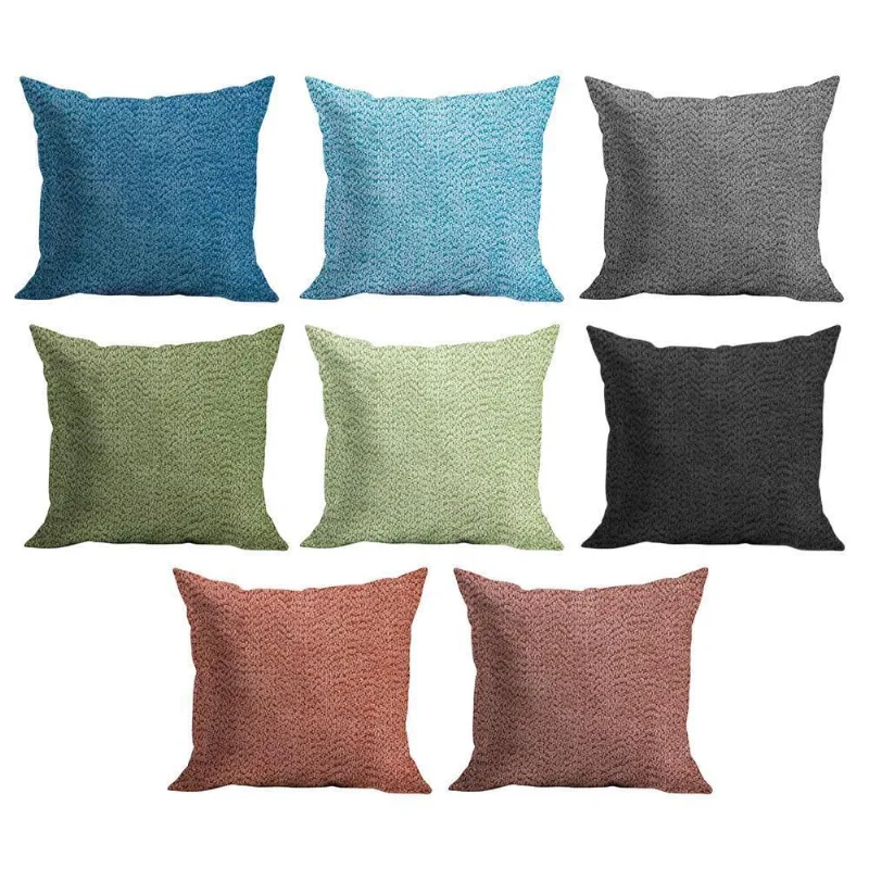 Kit Capas Almofada Em Microfibra 43Cm X 43Cm Linho Em Relevo