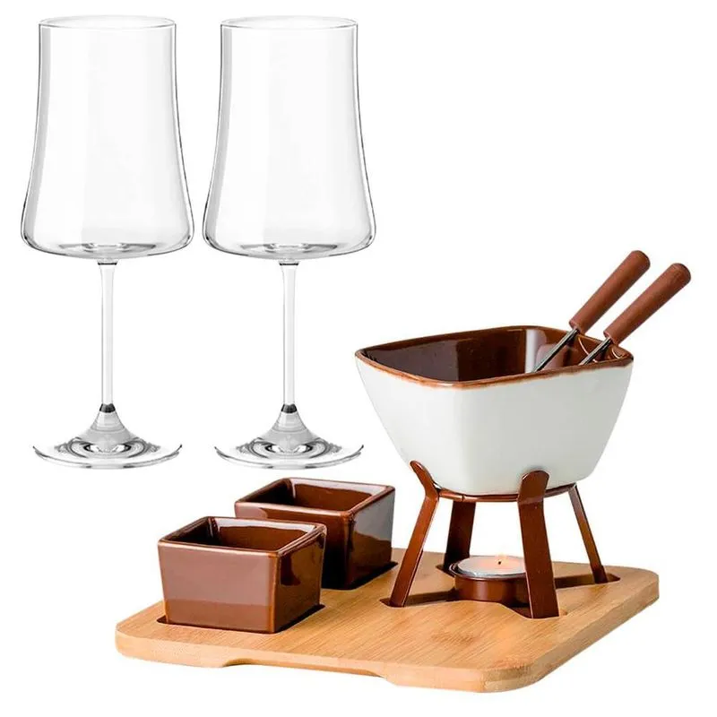 Aparelho De Fondue E Taças De Vinho 560ml Pleasure Bilzen