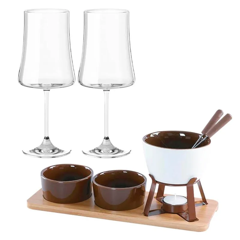 Aparelho De Fondue E Taças De Vinho 560ml Pleasure Lier